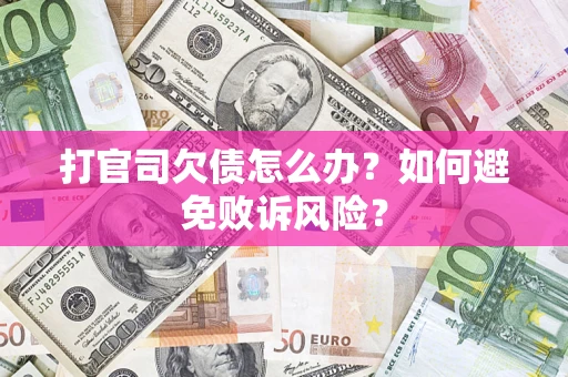 北京打官司欠债怎么办？如何避免败诉风险？