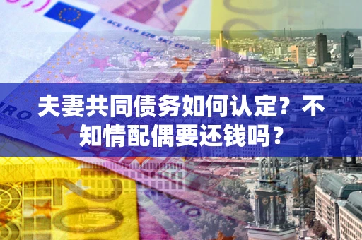 北京夫妻共同债务如何认定？不知情配偶要还钱吗？