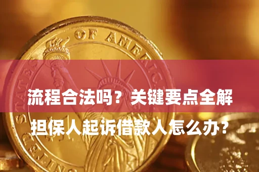 北京

担保人起诉借款人怎么办？流程合法吗？关键要点全解析